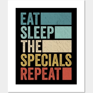 Funny Eat Sleep Specials Name Repeat Retro Music Fanart Vintage Posters and Art